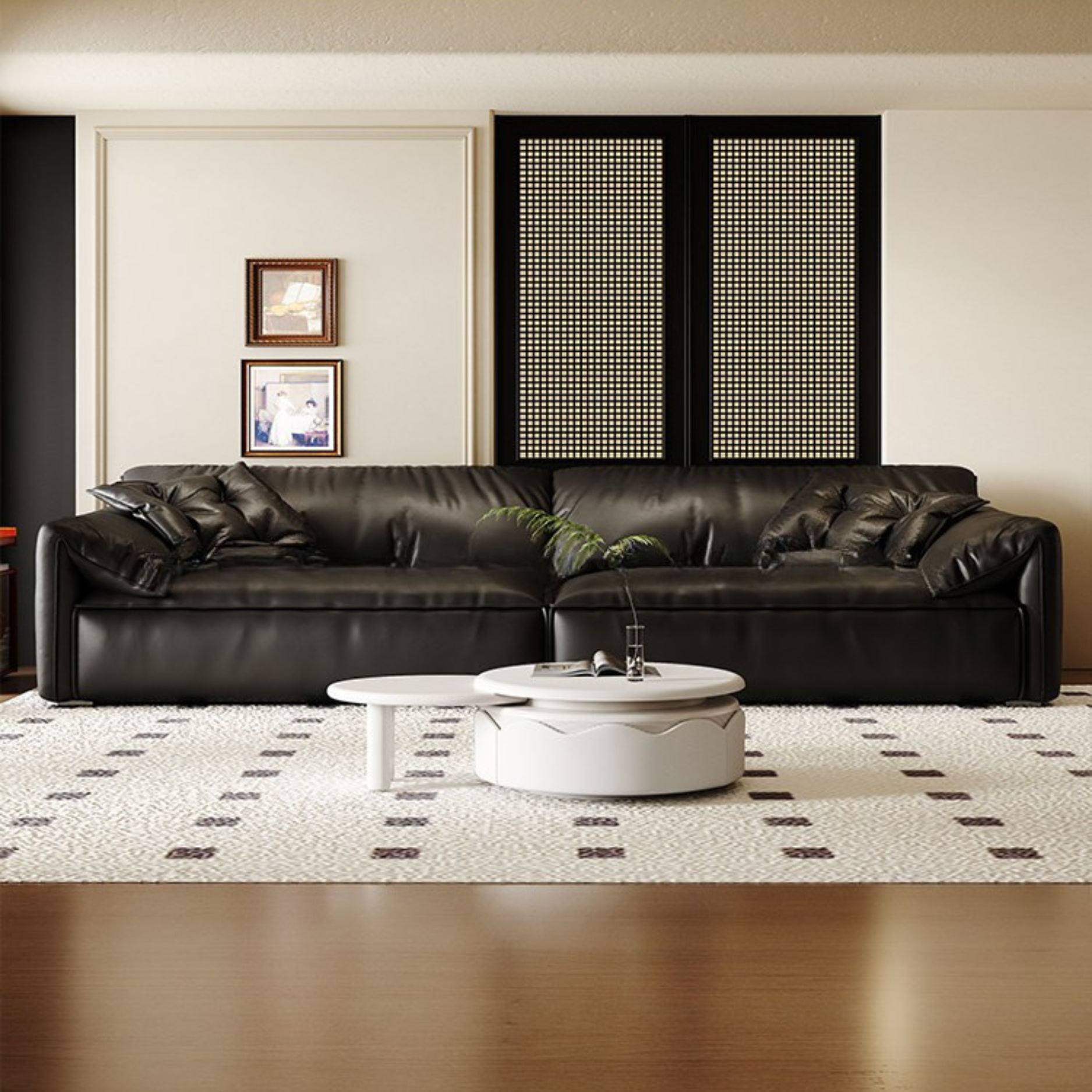 โซฟา MJHOMEDESIGNS SF333 สีดำ L250XW105XH80 CM_2