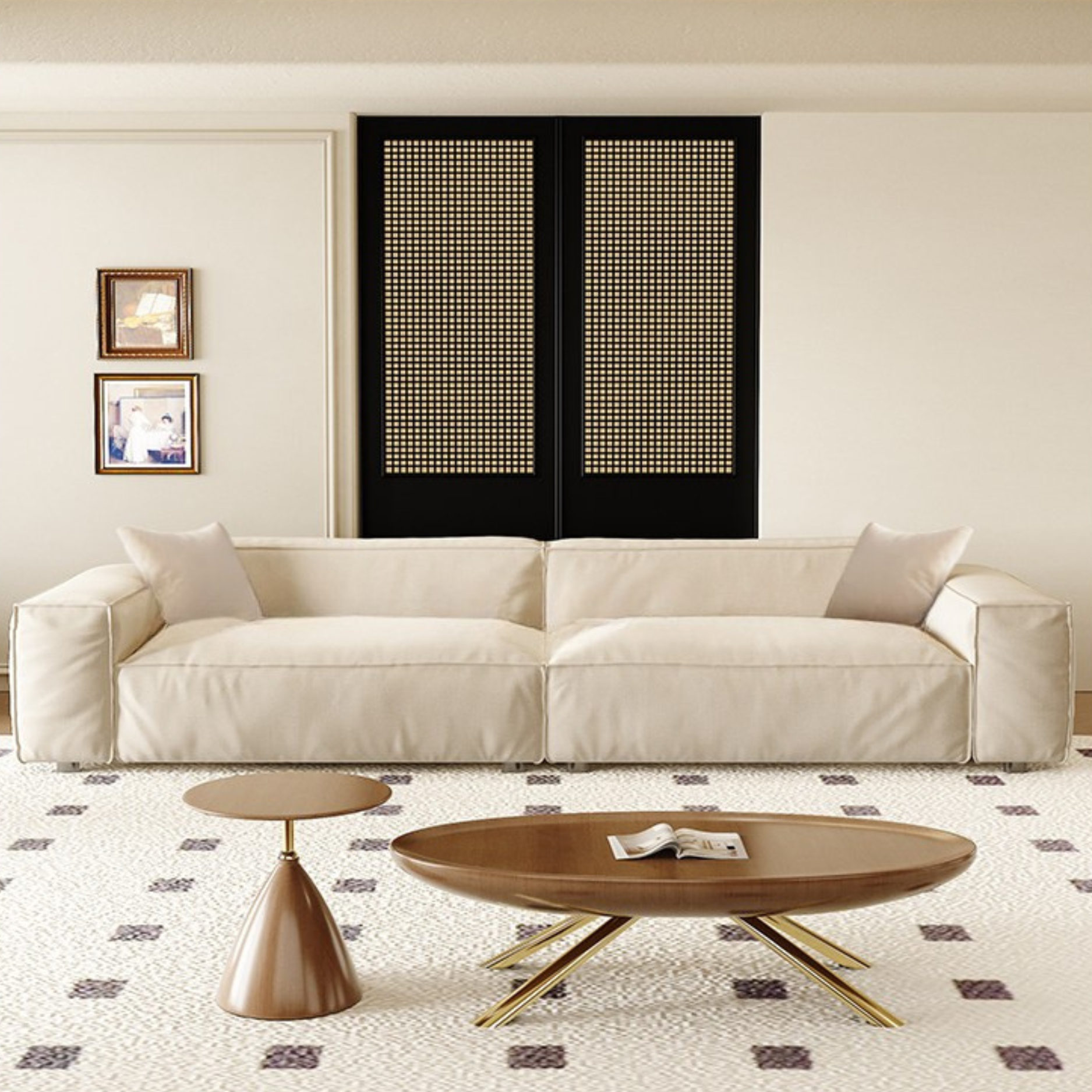 โซฟา MJHOMEDESIGNS SF330 สีเบจ L240XW95XH70 CM_2