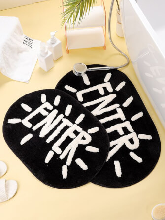 พรม MJHOMEDESIGNS DOORMAT CARPET 03 ขนาด 40*60 CM ดำ_3