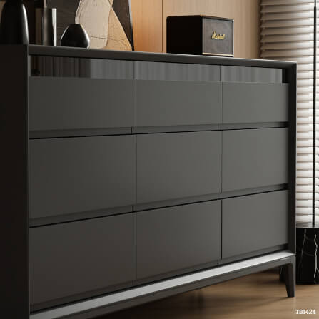 ตู้เก็บของ MJHOMEDESIGNS TB1424 สีดำ L140XW40XH85 CM_3