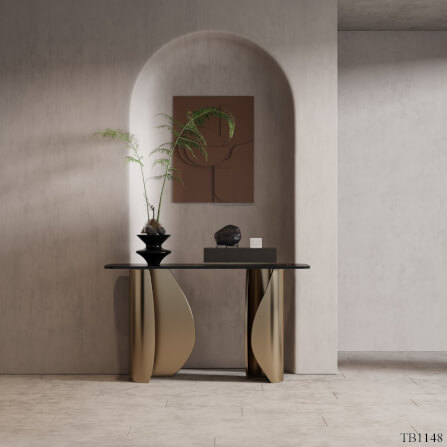 โต๊ะคอนโซล MJHOMEDESIGNS TB1148 สีโรสโกลด์ L220XW35XH85 CM_5