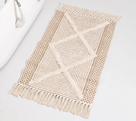 พรม MJHOMEDESIGNS DOORMAT CARPET 46 ขนาด 60*130 ซม. ครีม_2