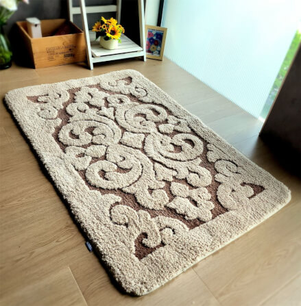พรม MJHOMEDESIGNS DOORMAT CARPET 09 ขนาด 60*90 CM น้ำตาล_2