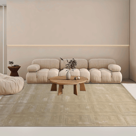 พรม MJHOMEDESIGNS WOOL + ICE SILK ขนาด 160 X 230 ซม. น้ำตาล_2