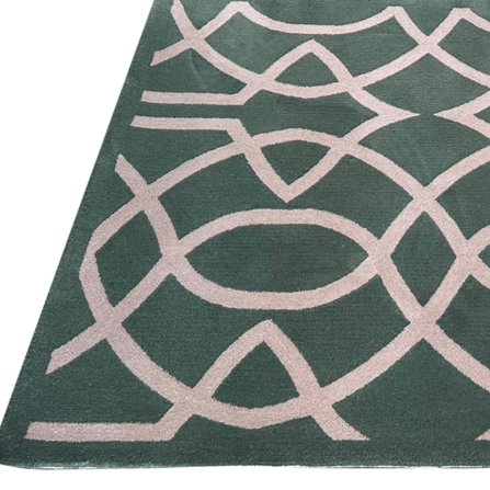 พรม MJHOMEDESIGNS NEW ZEALAND WOOL SERIES ขนาด 115 X 135 ซม. เขียว_2