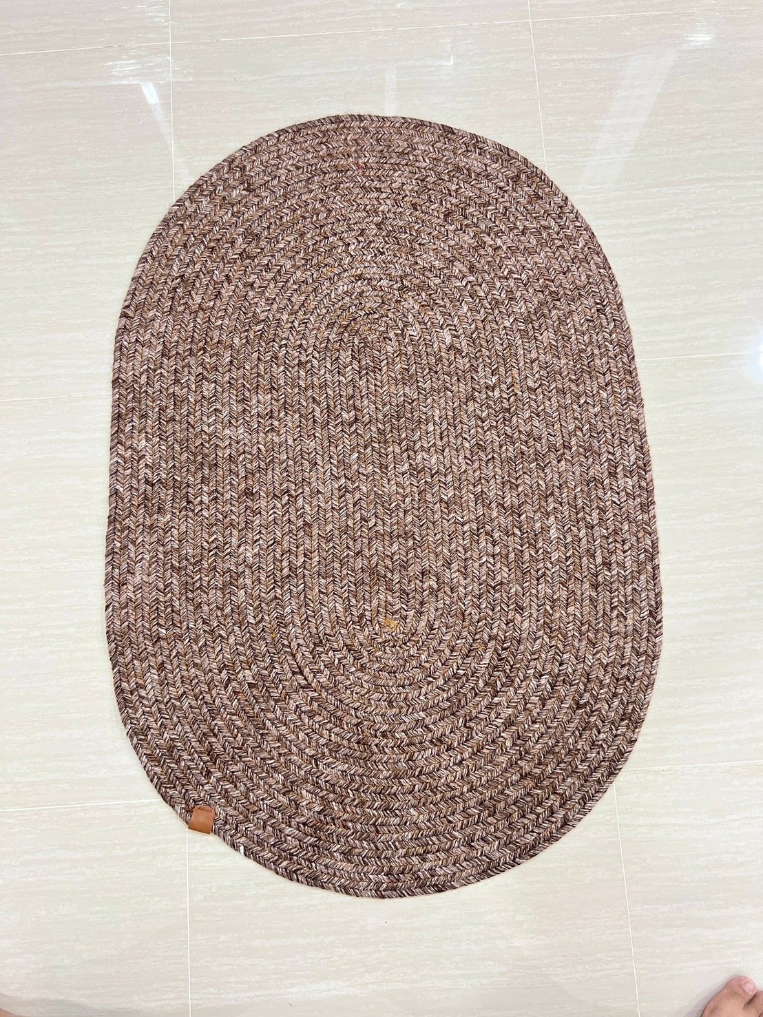 พรม MJhomedesigns Oval Carpet 04 ขนาด 80 x 120 ซม. น้ำตาล_3