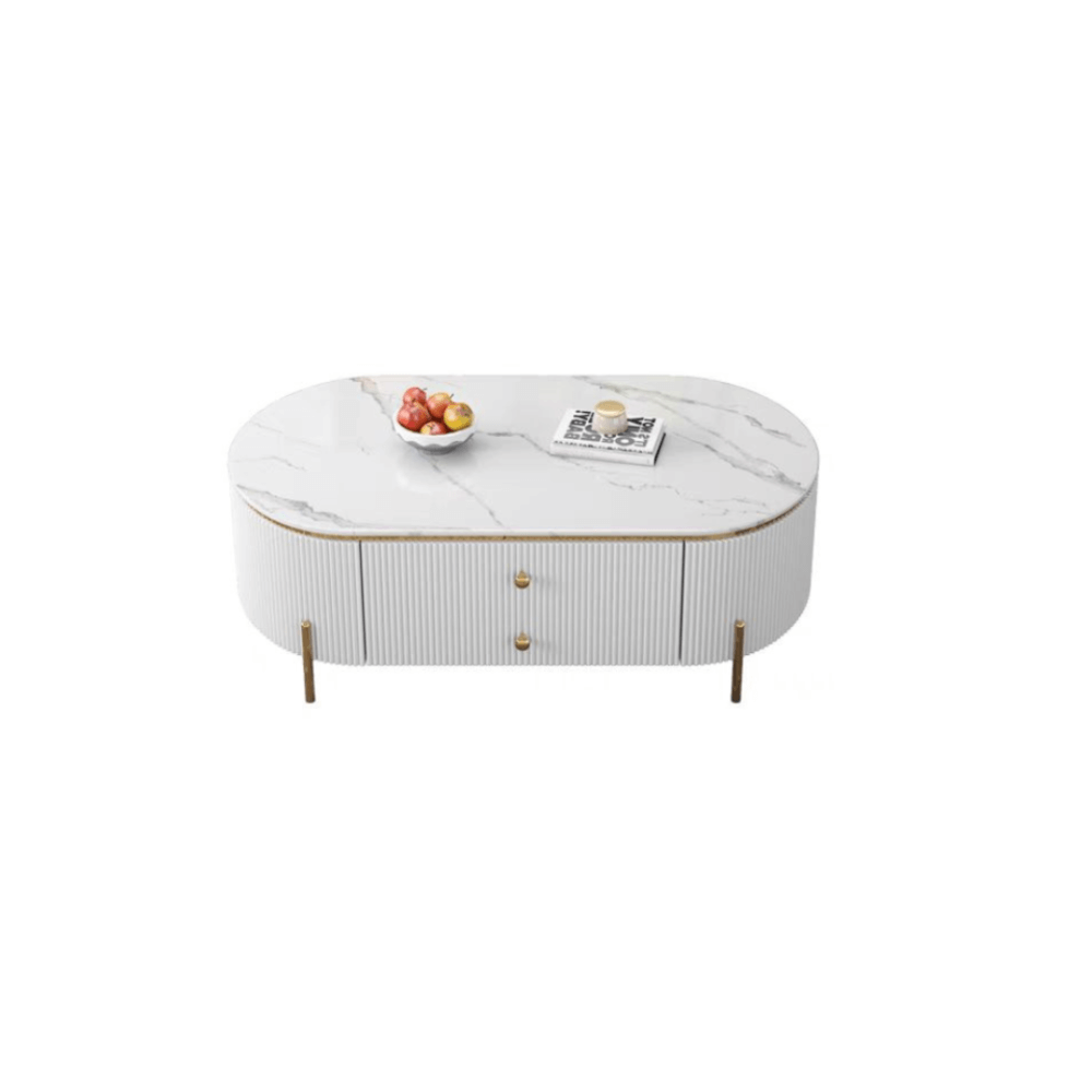 โต๊ะกลาง MJhomedesigns TB1204 สีขาว L130xW70xH47cm