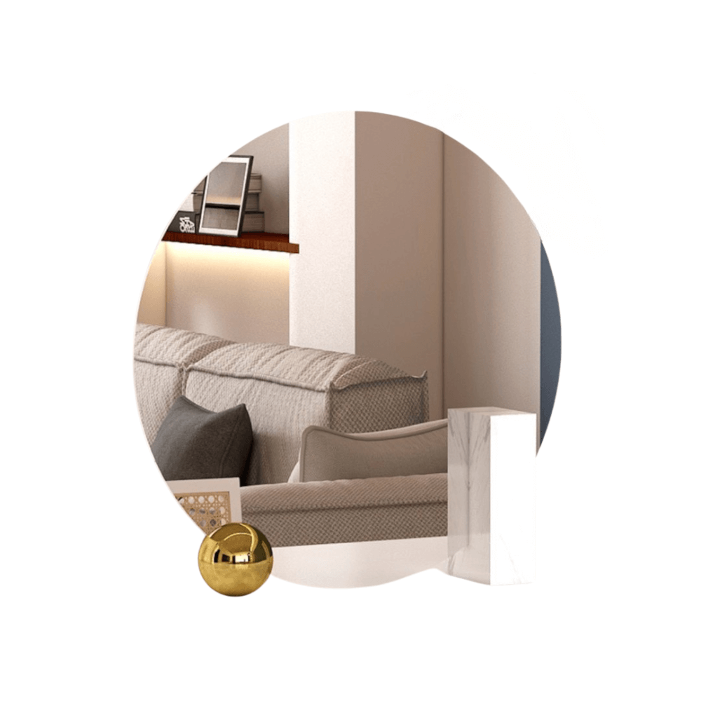 กระจกสำหรับตกแต่ง MJhomedesigns DC517 L50xH50 cm
