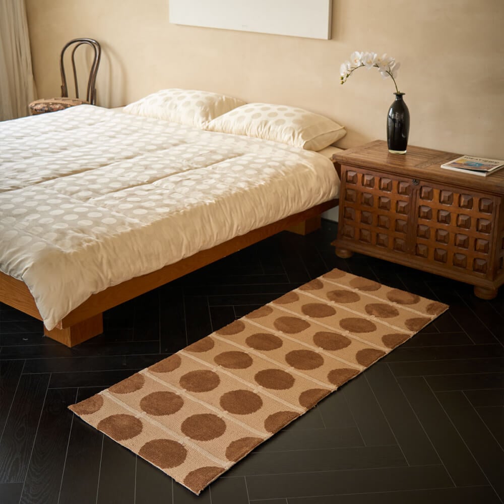 พรม MJhomedesigns Bedside Carpet 69 60x160 ซม. น้ำตาล
