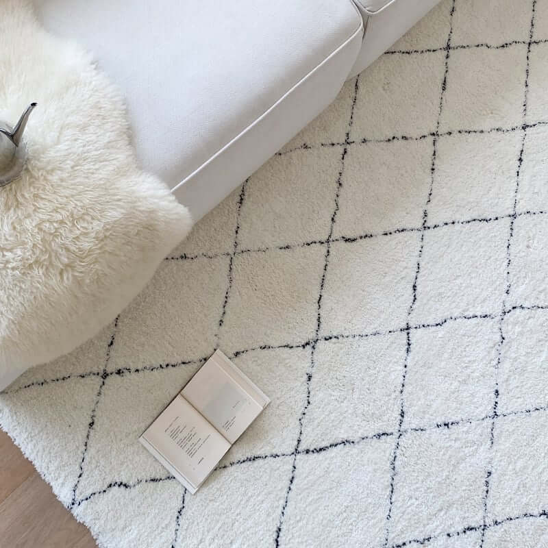 พรม MJhomedesigns Soft Carpet 01 ขนาด 160x 230 ซม. ขาว