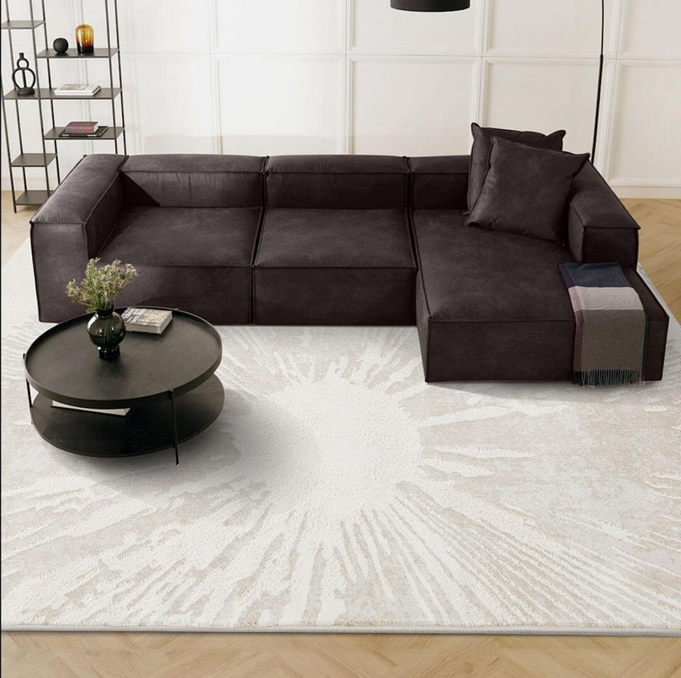 พรม MJhomedesigns Premium Carpet 94 DD25 ขนาด 160 x 230 ซม. ครีม