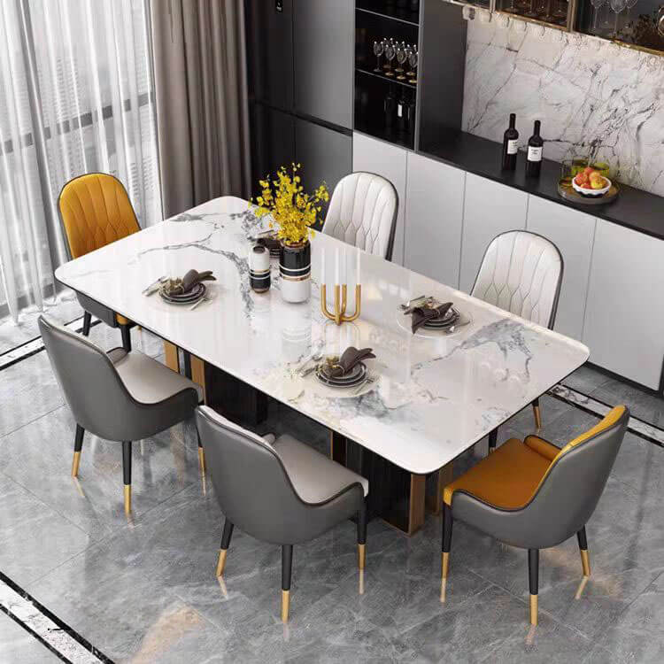 โต๊ะอาหาร MJhomedesigns TB1236 สีดำ L200XW100XH75 cm