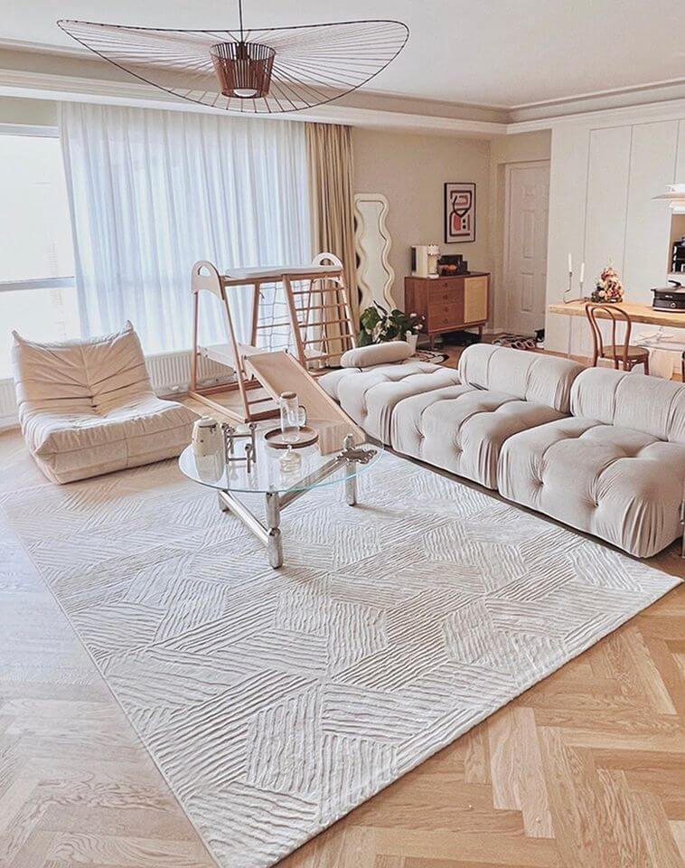 พรม MJhomedesigns Raphael Series STRH-02 ขนาด 160 x 230 ซม. ครีม