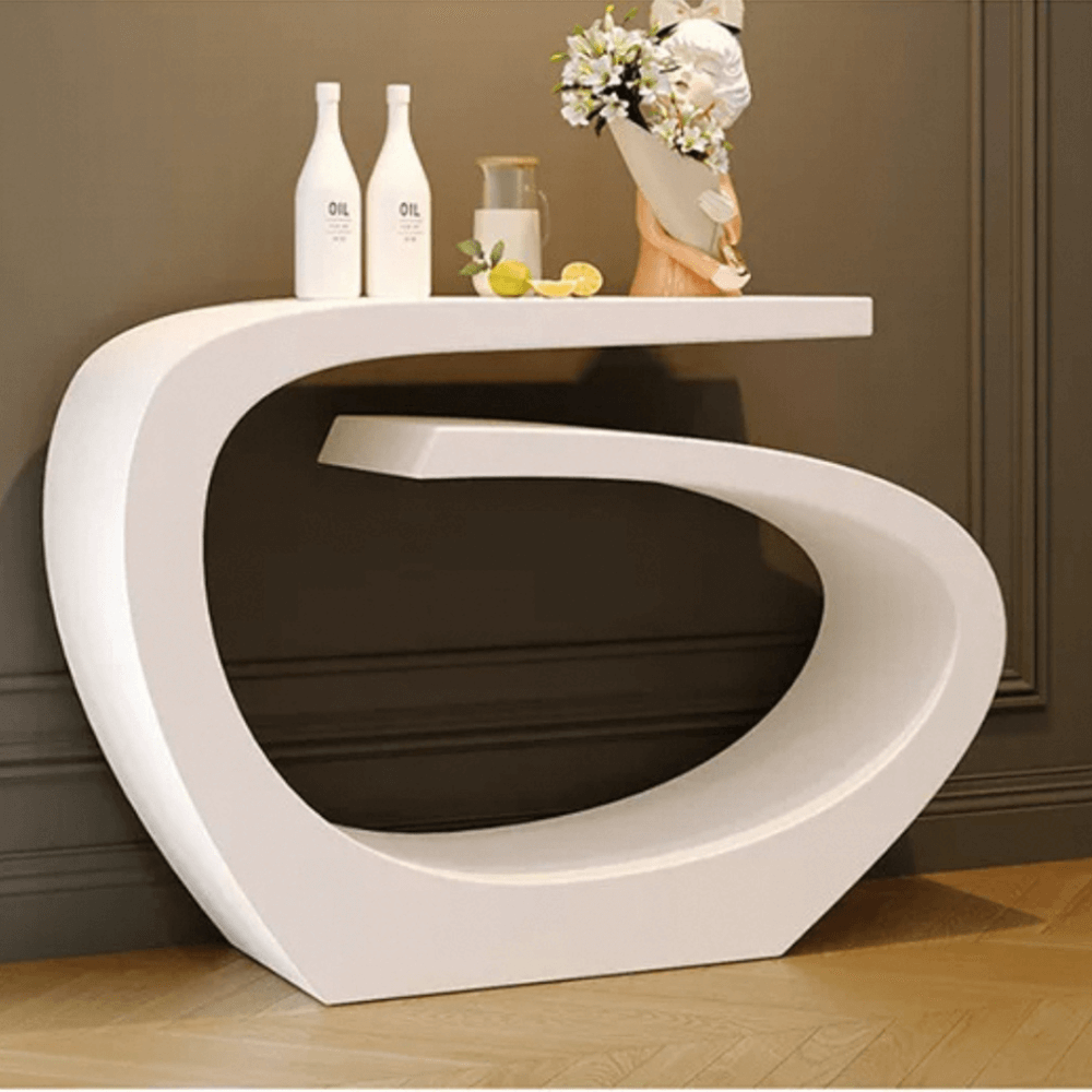 โต๊ะคอนโซล MJhomedesigns TB298 สีขาว L120xW30xH85 cm_1