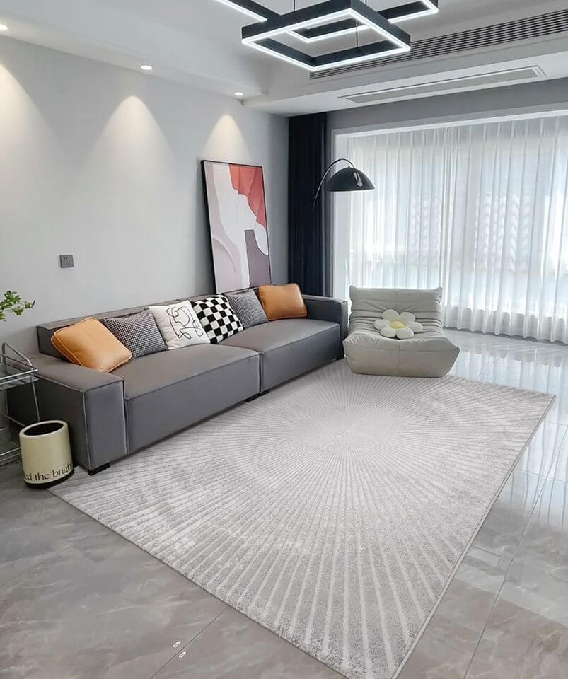 พรม MJhomedesigns California Series (B 03G) ขนาด 160 x 230 ซม. เทา