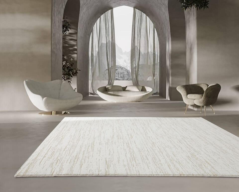 พรม MJhomedesigns Baixi Series BX-01 ขนาด 160 x 230 ซม. ครีม