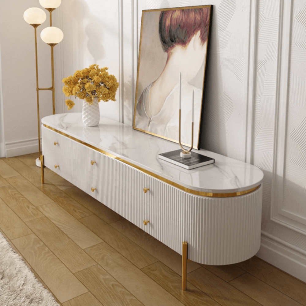 ตู้วางทีวี MJhomedesigns TB1204 สีขาว L200xW40xH47cm