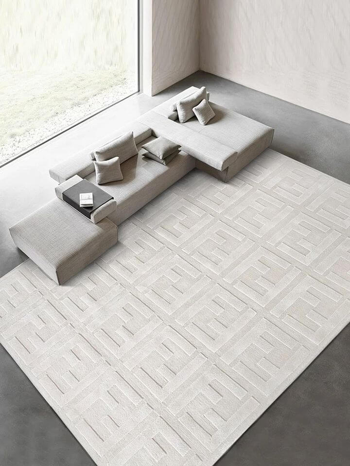 พรม MJhomedesigns Custom made carpet, Acrylic material 4.5lbs ขนาด 160 x 230 ซม. ครีม