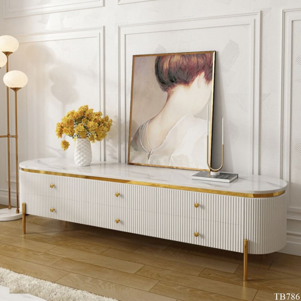 ตู้วางทีวี MJhomedesigns TB786 สีขาว L180xW40xH47 cm