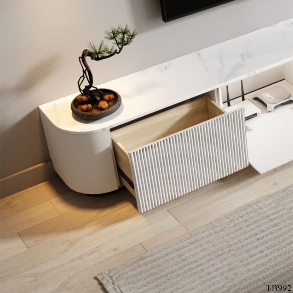ตู้วางทีวี MJhomedesigns TB992 สีขาว L200xW40xH42 cm