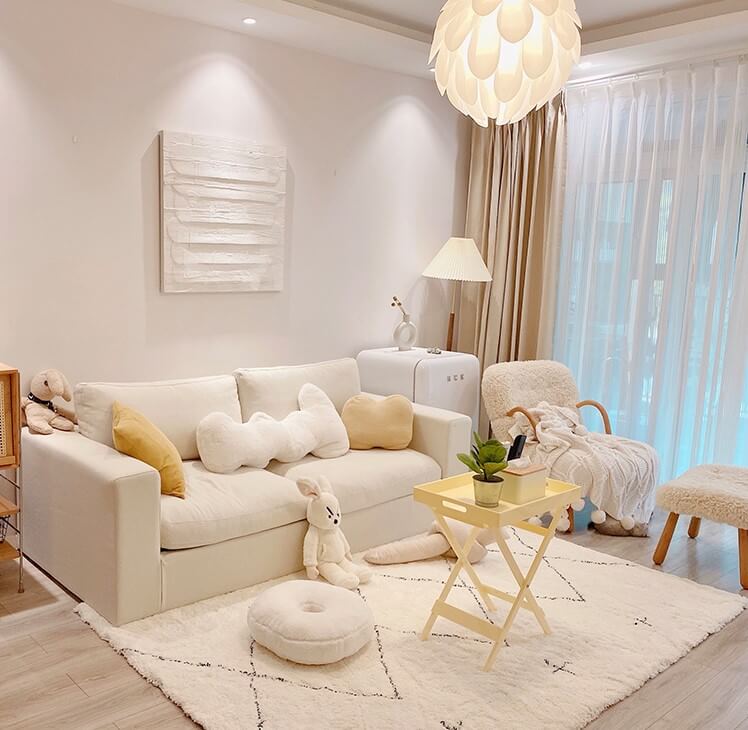 พรม MJhomedesigns Soft Carpet 01 ขนาด 160x 230 ซม. ขาว_2