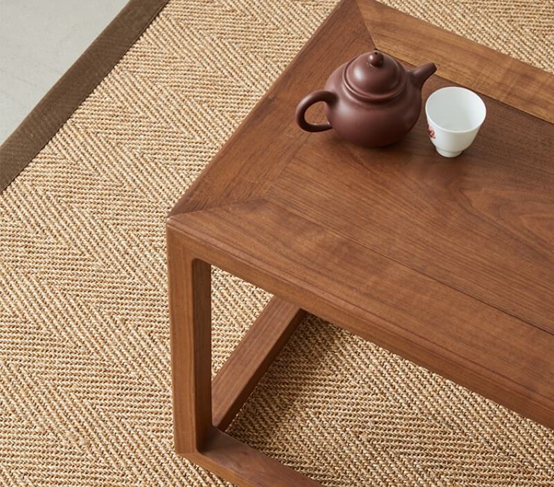 พรม MJhomedesigns Fishbone Series 100x150 ซม. น้ำตาล