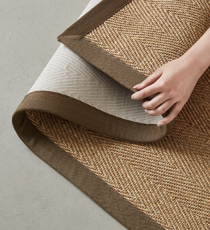 พรม MJhomedesigns Fishbone Series 100x150 ซม. น้ำตาล