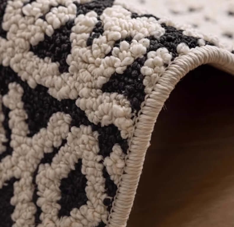 พรม MJhomedesigns Bedside Carpet 62 60x160 ซม. ขาว-ดำ