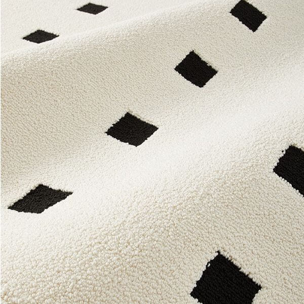 พรม MJhomedesigns Black Grid Series ขนาด 160 x 230 ซม. ครีม