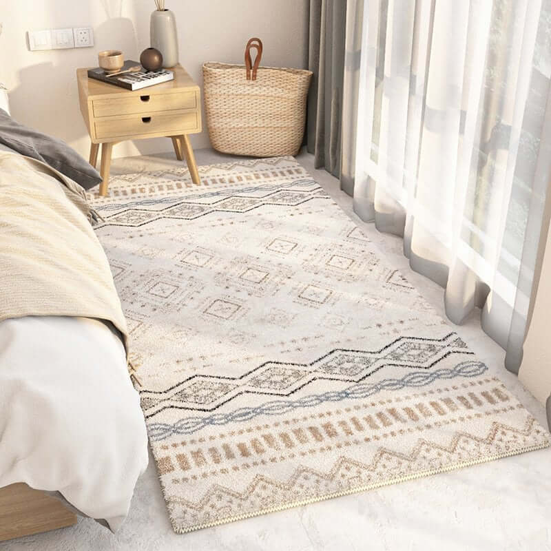พรม MJhomedesigns Bedside Carpets 120 x 160 cm ครีม V.2