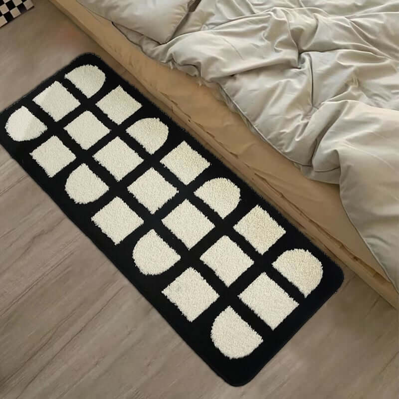 พรม MJhomedesigns Bedside Carpet 60 50 x 160 ซม. ขาว V.1