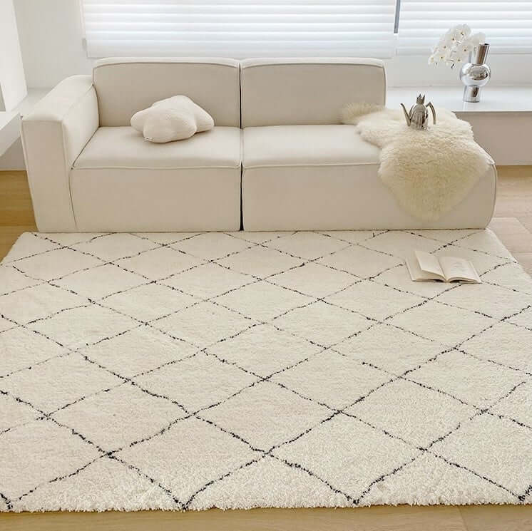 พรม MJhomedesigns Soft Carpet 01 ขนาด 160x 230 ซม. ขาว
