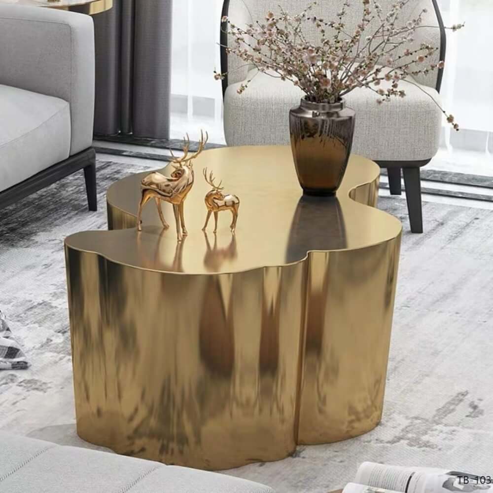 โต๊ะกลาง MJhomedesigns TB-103 สีทอง L130xW70xH40 cm