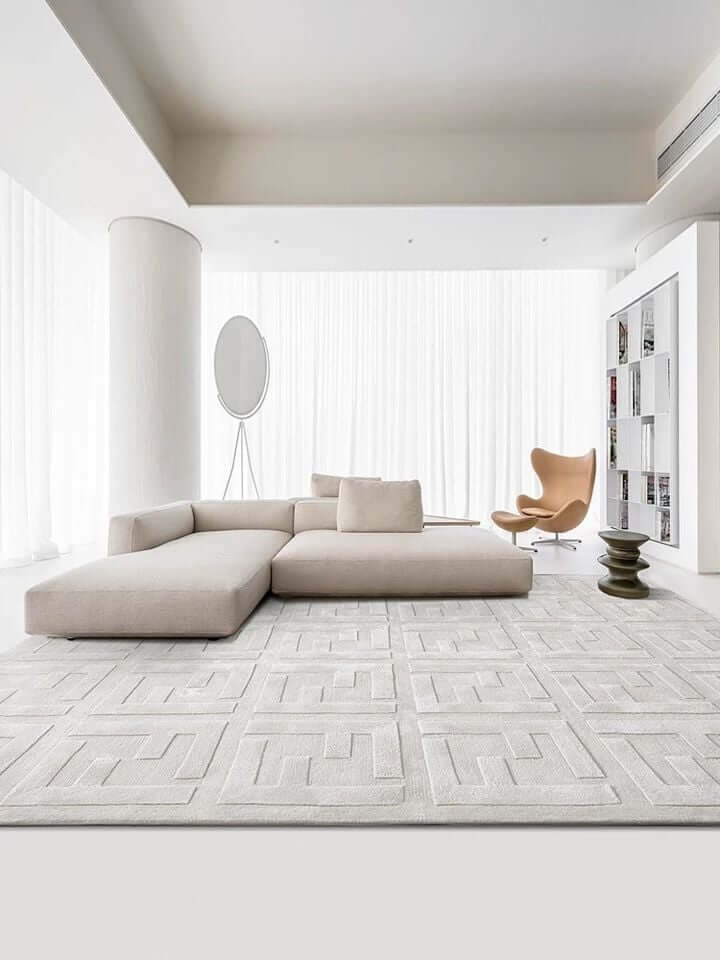 พรม MJhomedesigns Custom made carpet, Acrylic material 4.5lbs ขนาด 160 x 230 ซม. ครีม