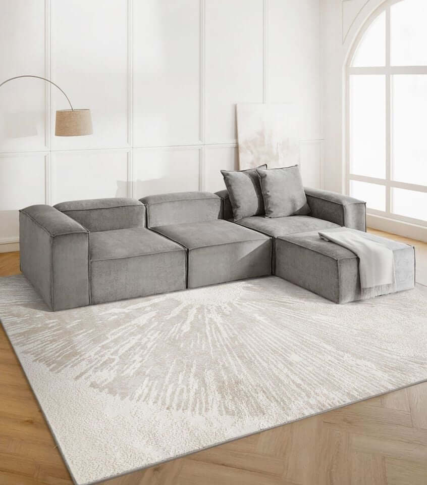 พรม MJhomedesigns Premium Carpet 94 DD25 ขนาด 160 x 230 ซม. ครีม