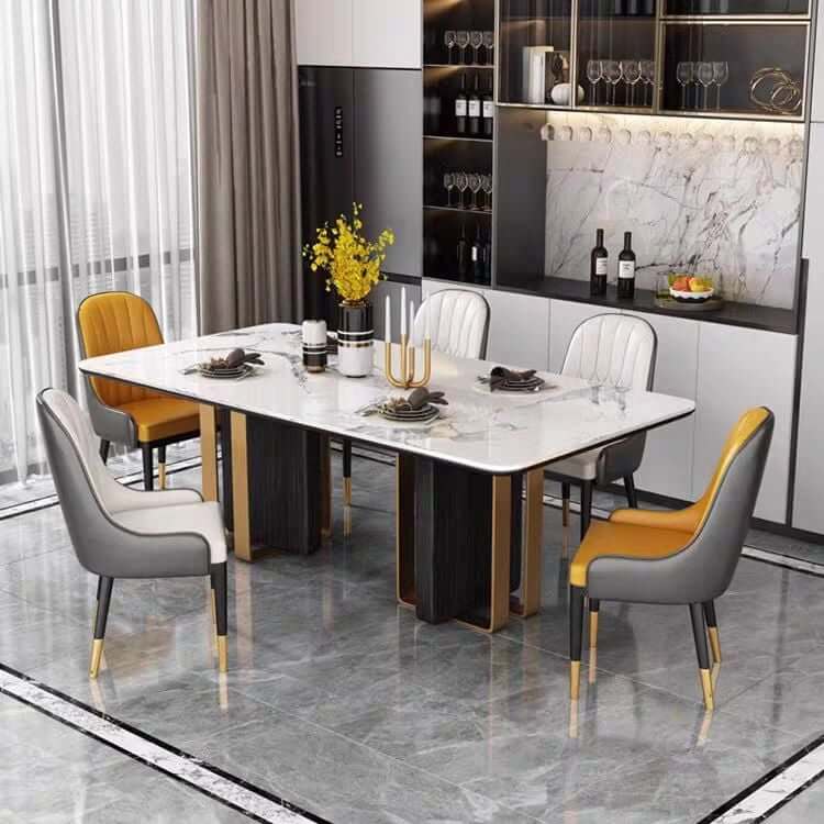โต๊ะอาหาร MJhomedesigns TB1236 สีดำ L200XW100XH75 cm