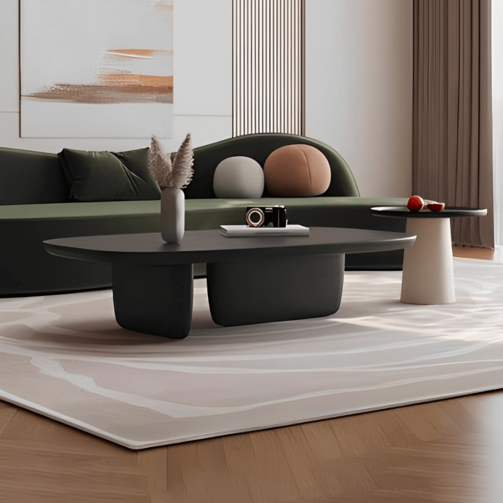 โต๊ะกลาง MJHOMEDESIGNS TB1012 สีดำ L130XW70XH35+L45XW45XH46 CM_3