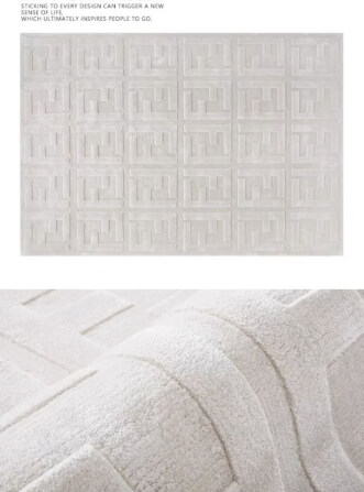 พรม MJhomedesigns Custom made carpet, Acrylic material 4.5lbs ขนาด 160 x 230 ซม. ครีม_0