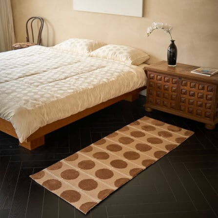พรม MJhomedesigns Bedside Carpet 69 60x160 ซม. น้ำตาล_1