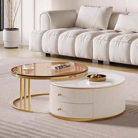 โต๊ะกลาง MJhomedesigns TB243 L60xH35 + L80xH42 cm_1