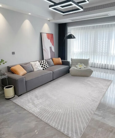 พรม MJhomedesigns California Series (B 03G) ขนาด 160 x 230 ซม. เทา_1
