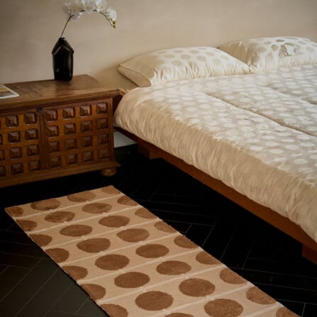 พรม MJhomedesigns Bedside Carpet 69 60x160 ซม. น้ำตาล_2