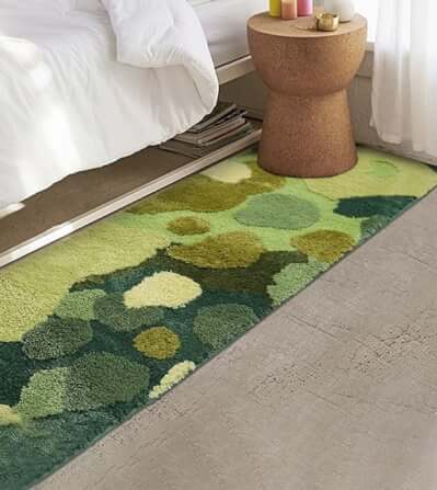 พรม MJhomedesigns Bedside Carpet 66 50x150 ซม. เขียว_2