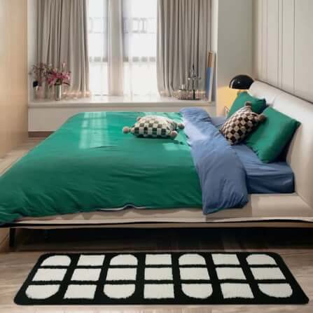 พรม MJhomedesigns Bedside Carpet 60 50 x 160 ซม. ขาว V.1_2