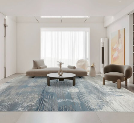 พรม MJhomedesigns Premium Carpet lreland-01 ขนาด 160 x 230 ซม. ฟ้า_2