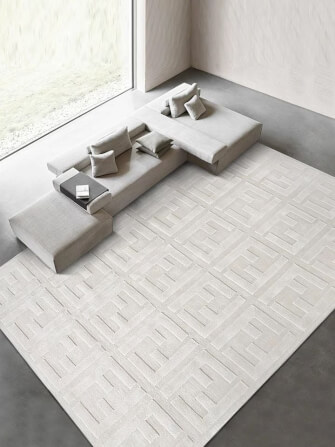 พรม MJhomedesigns Custom made carpet, Acrylic material 4.5lbs ขนาด 160 x 230 ซม. ครีม_2