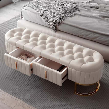 โซฟา MJhomedesigns SF085 สีขาว L150xW40xH50 cm_2