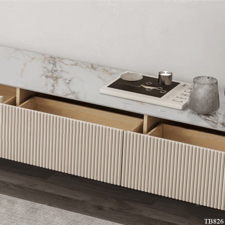 ตู้วางทีวี MJhomedesigns TB826 สีครีม L240xW26xH40 cm_2