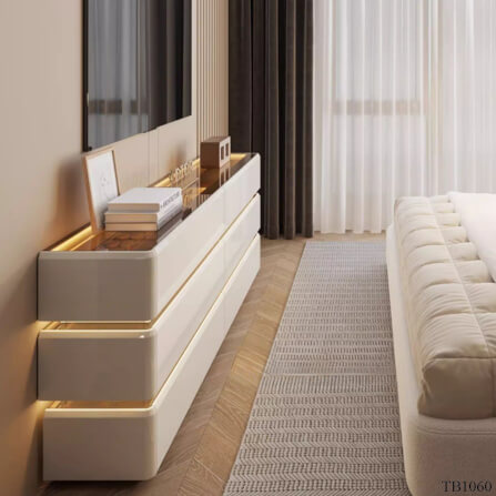 ตู้เก็บของ MJhomedesigns TB1060 สีครีม L120xW30XH63 cm_2