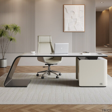 โต๊ะทำงาน MJhomedesigns TB922 สีขาว L160xW70xH75 cm_2
